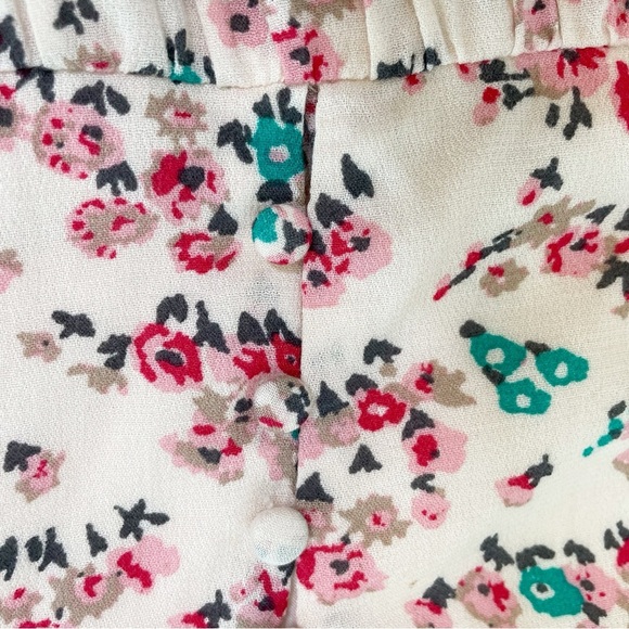 The Impeccable Pig Pom-Pom Floral Blouse with Off the Shoulder Detail - Picture 5 of 7